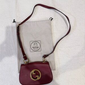 Burgundy Gucci Blondie Crossbody Bag